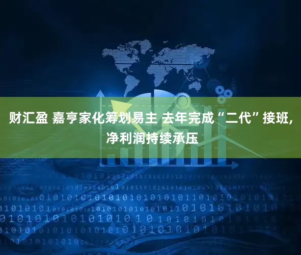 财汇盈 嘉亨家化筹划易主 去年完成“二代”接班, 净利润持续承压